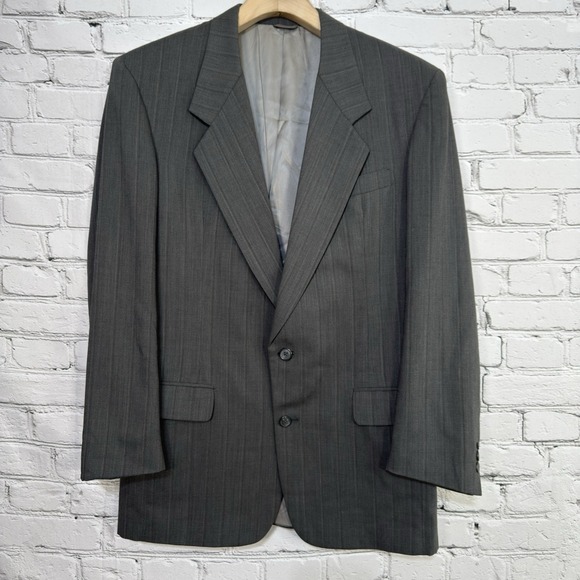 Vintage Christian Dior‎ Suit Jacket Sport Coat Mens 44L Wool Ventless USA Union